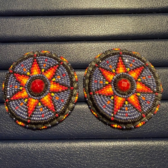 Handmade Jewelry - Authentic Native American handmade beaded earrings